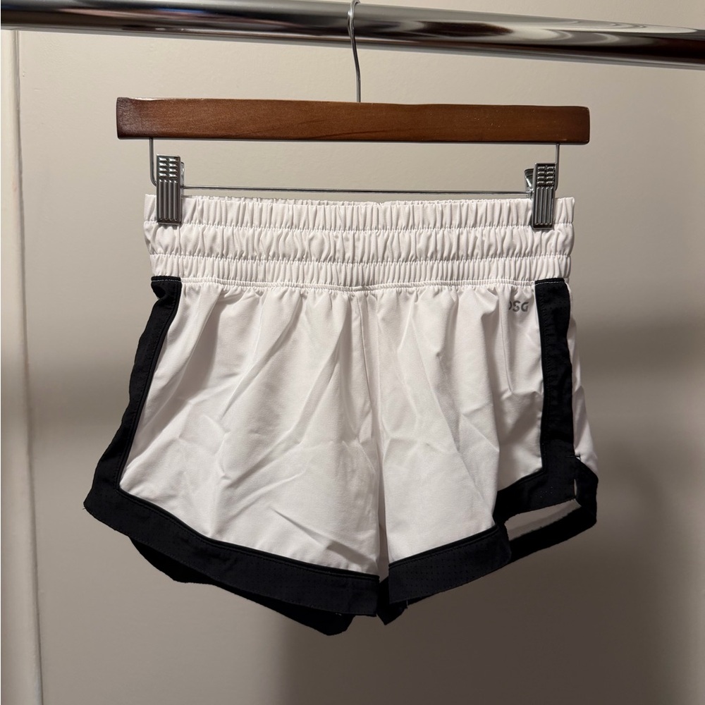 DSG Women's Athletic Shorts in White and Black